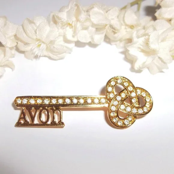 Pre-owned, AVON Skeleton Key Brooch, Celtic Knot Brooch, Avon Pin, Brooch, 7765 - Picture 1 of 5